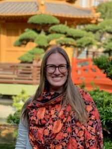 profile of L Peterson in an outdoor setting