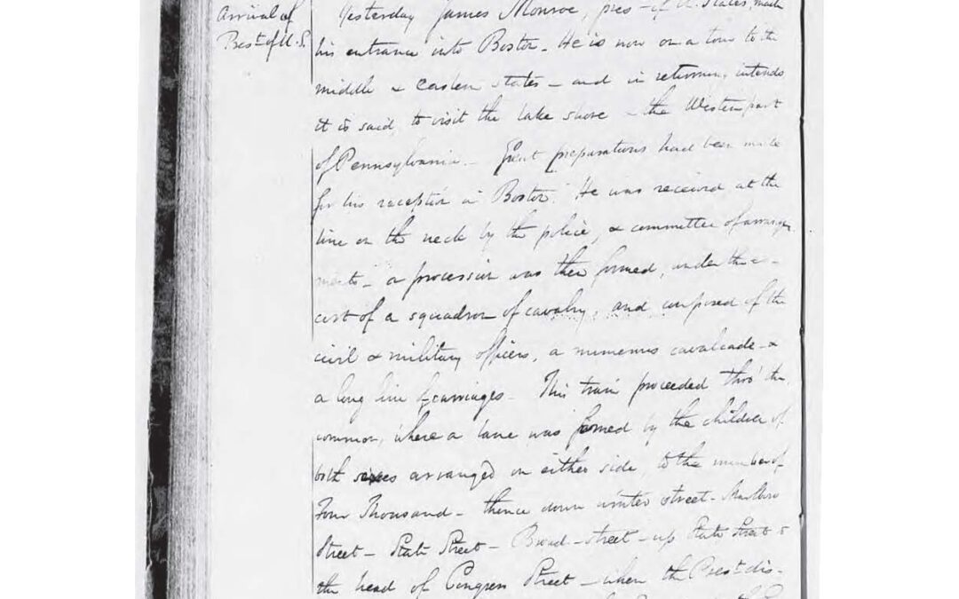 July, 1817: The ‘Era of Good Feelings’ begins in Boston